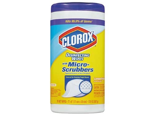 Clorox Disinfecting Wipes, Lemon Fresh (Pack of 6)