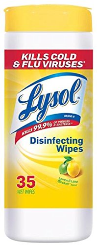 Lysol Disinfecting Wipes, Lemon and Lime Blossom, 35 Count (Pack of 3),Packaging May Vary
