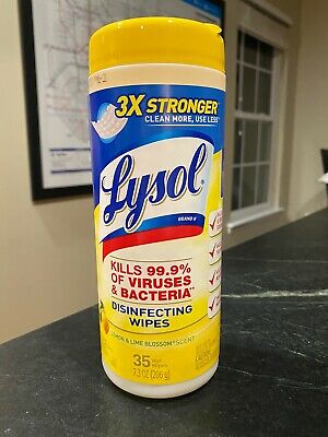 Lysol Disinfecting Wipes, Lemon and Lime Blossom Scent, 35 Count