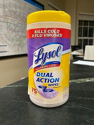 Lysol Dual Action Disinfecting Wipes, Citrus Scent, 75 Count