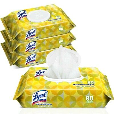 Lysol Handi-Pack Disinfecting Wipes, 320ct (4X80ct), Lemon and Lime Blossom,