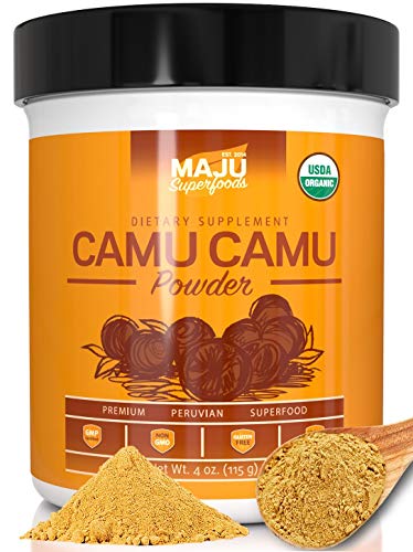 Organic Camu Camu Powder: Guaranteed Purest Source, 100% Raw, USDA Organic CamuCamu, Packaged in USA by Maju Superfoods