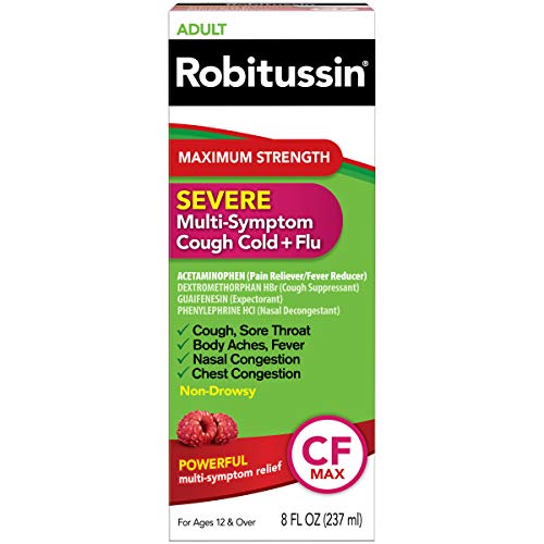Robitussin Severe CF Maximum Strength Cough, Cold, & Flu Medicine (8 fl. oz. Bottle)
