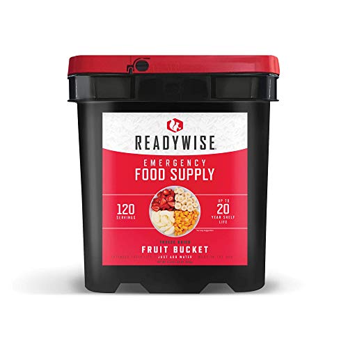 Wise Company ReadyWise, Emergency Food Supply, Emergency Freeze Dried Fruit Bucket, 120 Servings