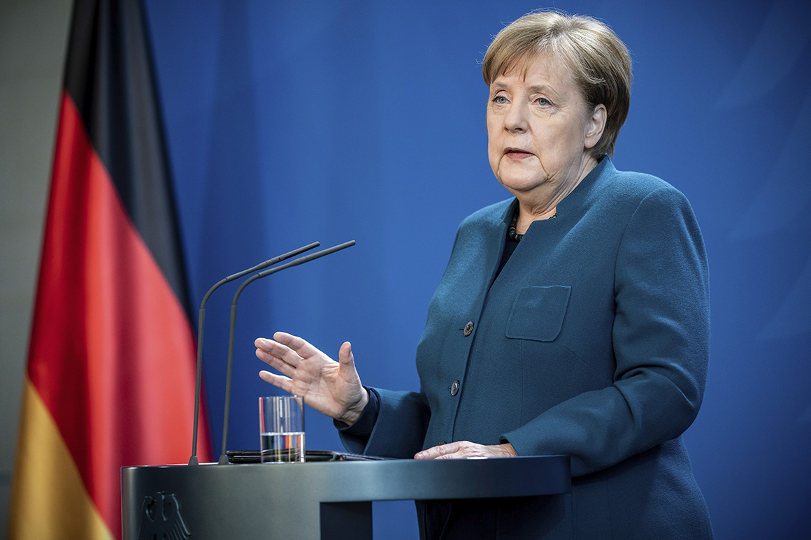 Germany’s Merkel bans meetings of more than 2 people to slow coronavirus 1