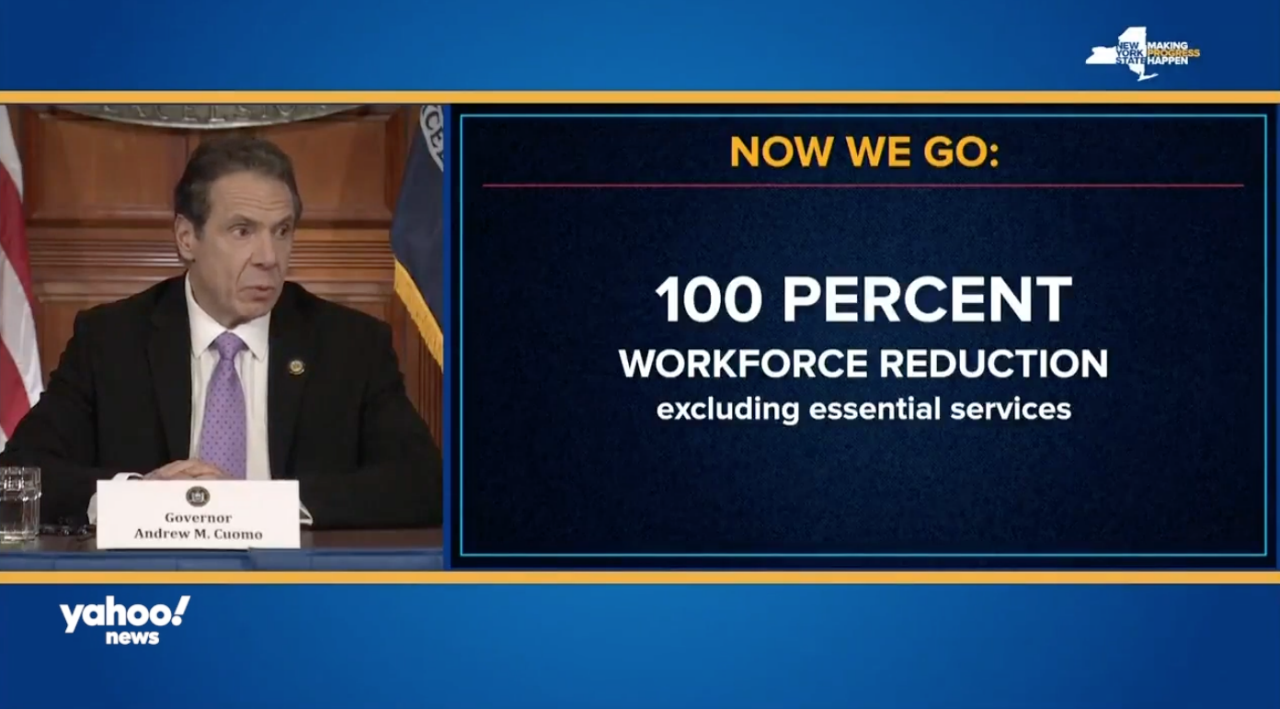 New York state to require all workers from nonessential businesses to stay home in fight against coronavirus 1 New York state to require all workers from nonessential businesses to stay home in fight against coronavirus 1