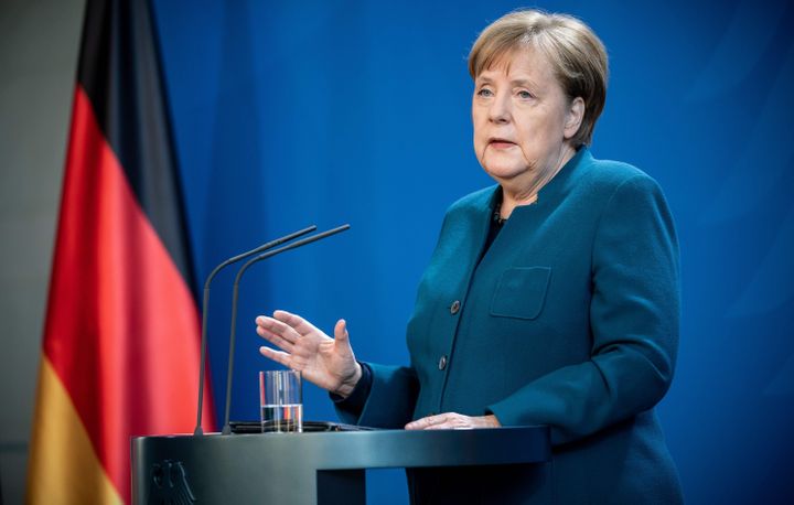 German Chancellor Angela Merkel Self-Quarantines After Coronavirus Contact 1