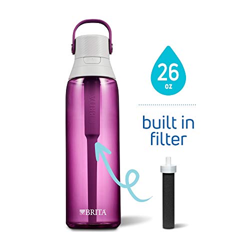 Brita 36390 Premium Water Filter Bottles, 26oz, Orchid