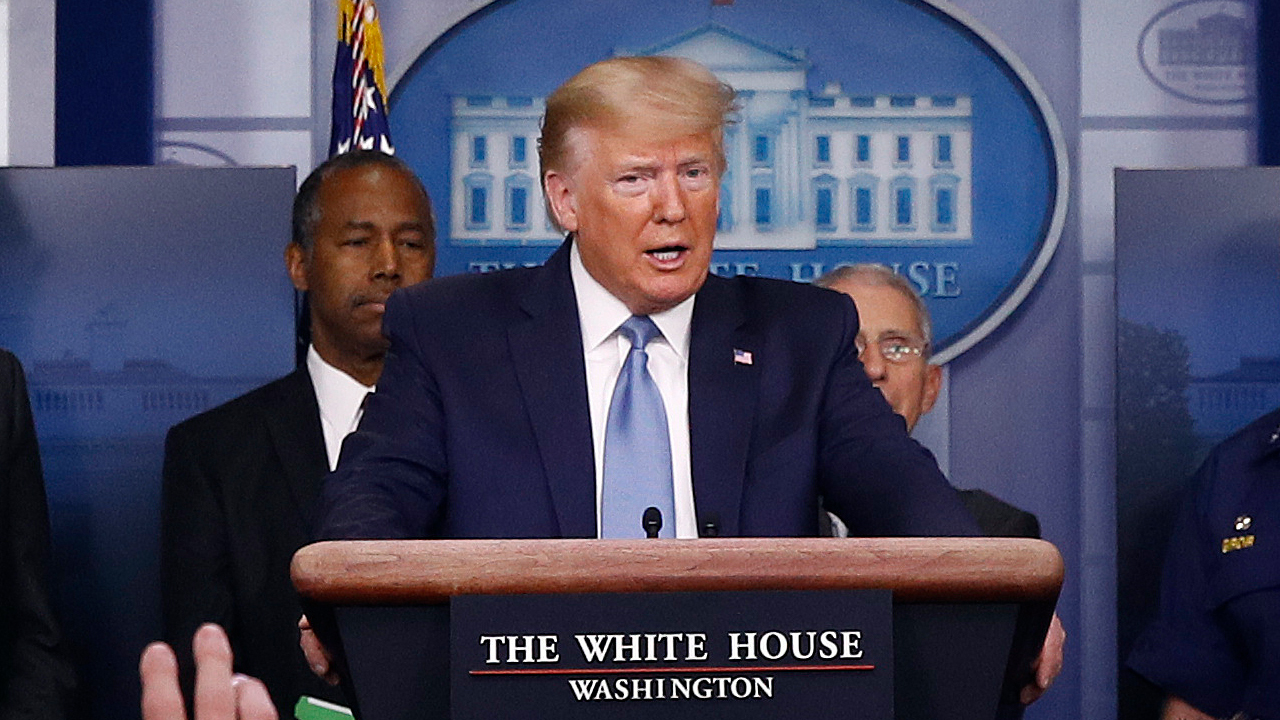 Trump, at White House briefing, outlines broad measures to combat coronavirus in hardest-hit states 1