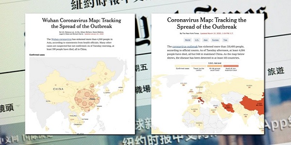 New York Times deletes word 'Wuhan' from its coronavirus tracking map 1