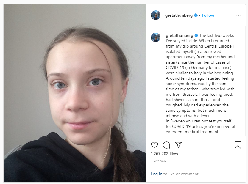 Personavirus: Greta Thunberg Says Its "Extremely Likely" She Had COVID-19 Despite Never Being Tested 1