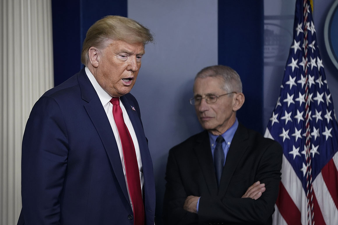'No problem whatsoever': Trump downplays Fauci absence at coronavirus briefing 1