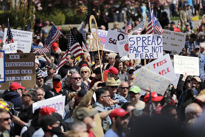 Coronavirus protests test Facebook's free speech
pledges 1