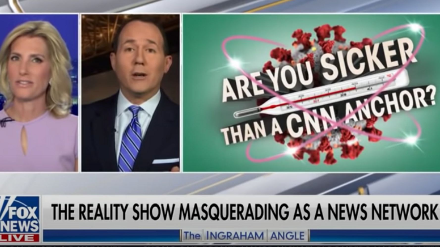 Ingraham’s Fox Guest Cracks Jokes About CNN Anchors Sick
With Coronavirus 1