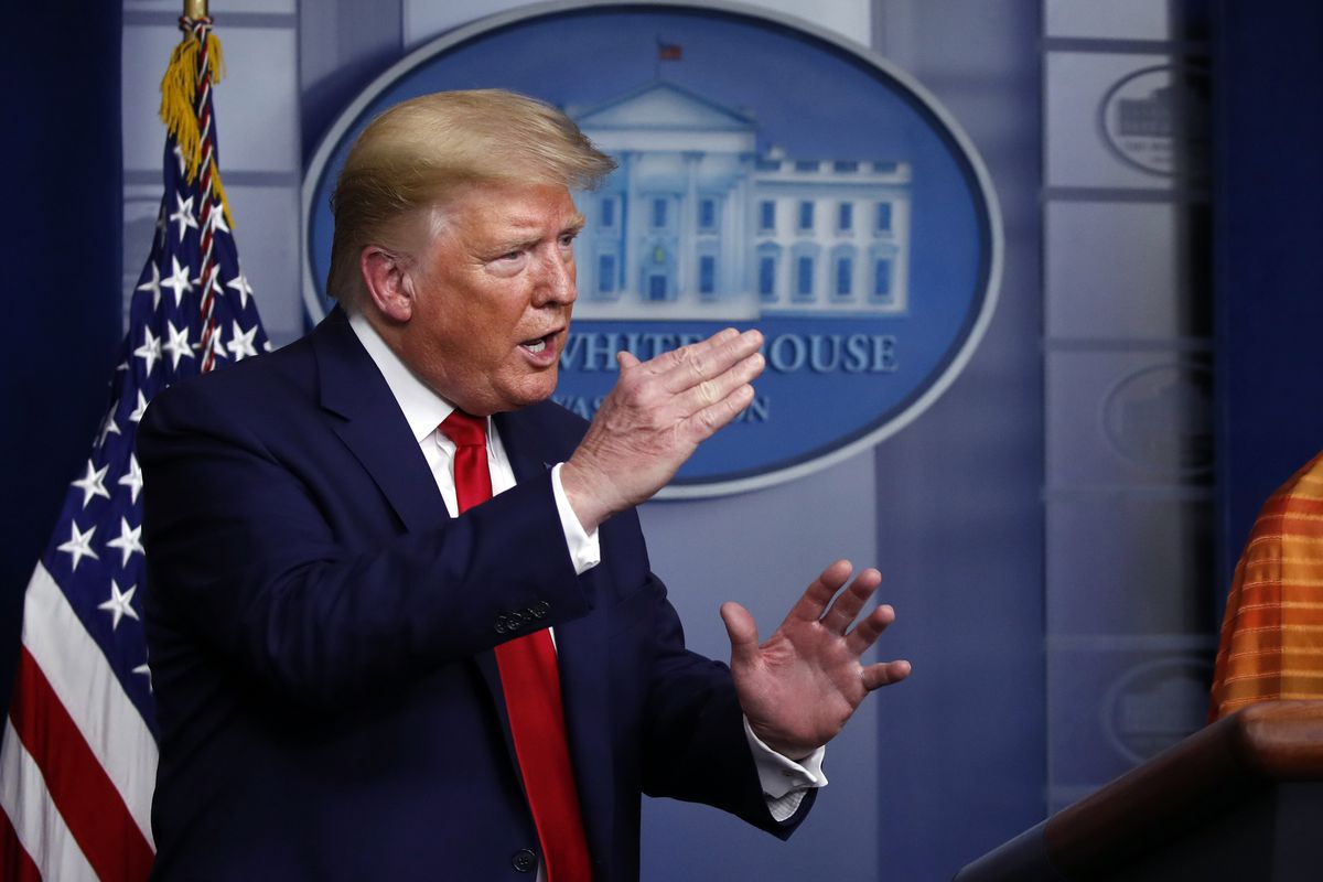 Trump jokes about hooking up with models during coronavirus briefing 1 Trump jokes about hooking up with models during coronavirus briefing 1