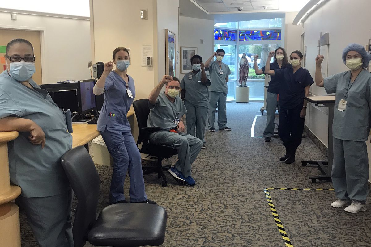Hospital suspends 10 nurses who refused to care for
coronavirus patients without N95 mask 1 Hospital suspends 10 nurses who refused to care for
coronavirus patients without N95 mask 1