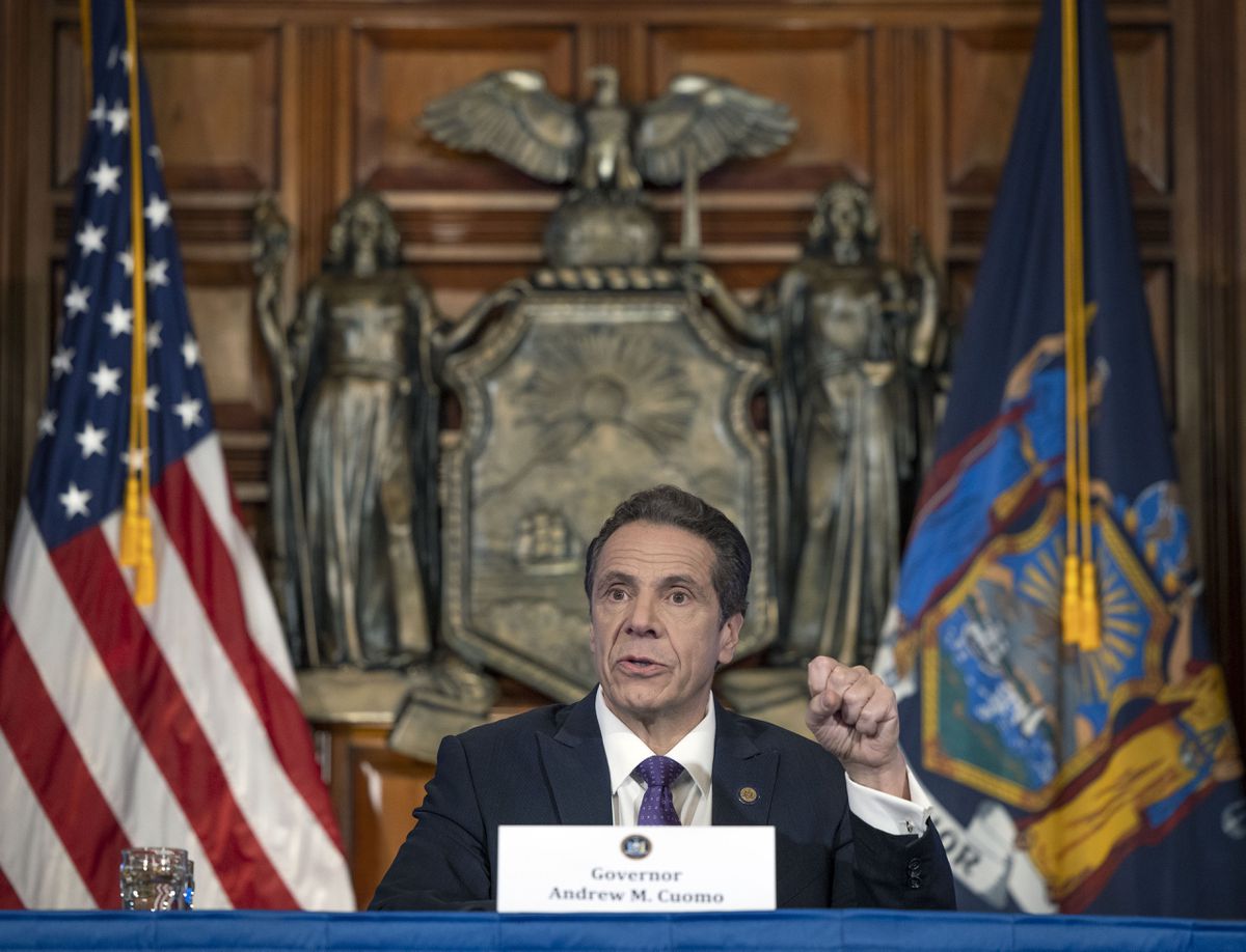 Cuomo: ‘I dare you’ to let states declare coronavirus
bankruptcy in scathing new attack on GOP 1 Cuomo: ‘I dare you’ to let states declare coronavirus
bankruptcy in scathing new attack on GOP 1