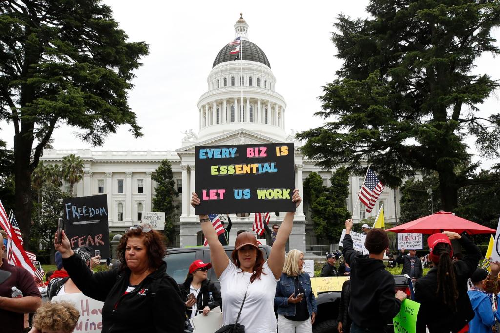 California Highway Patrol, citing coronavirus, bans
rallies 1