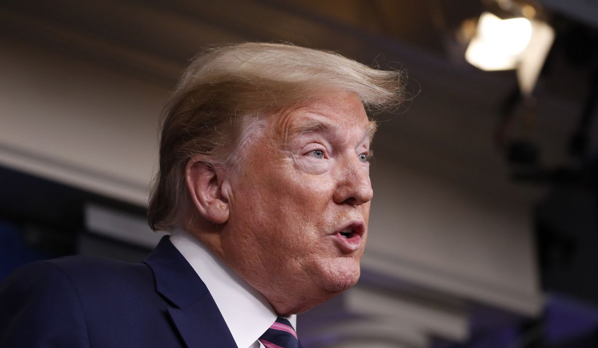 Trump touts recent downward trend in positive coronavirus
tests 1