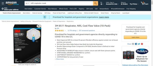 California man arrested for alleged price gouging during coronavirus fears, selling box of N95 masks for $300 1