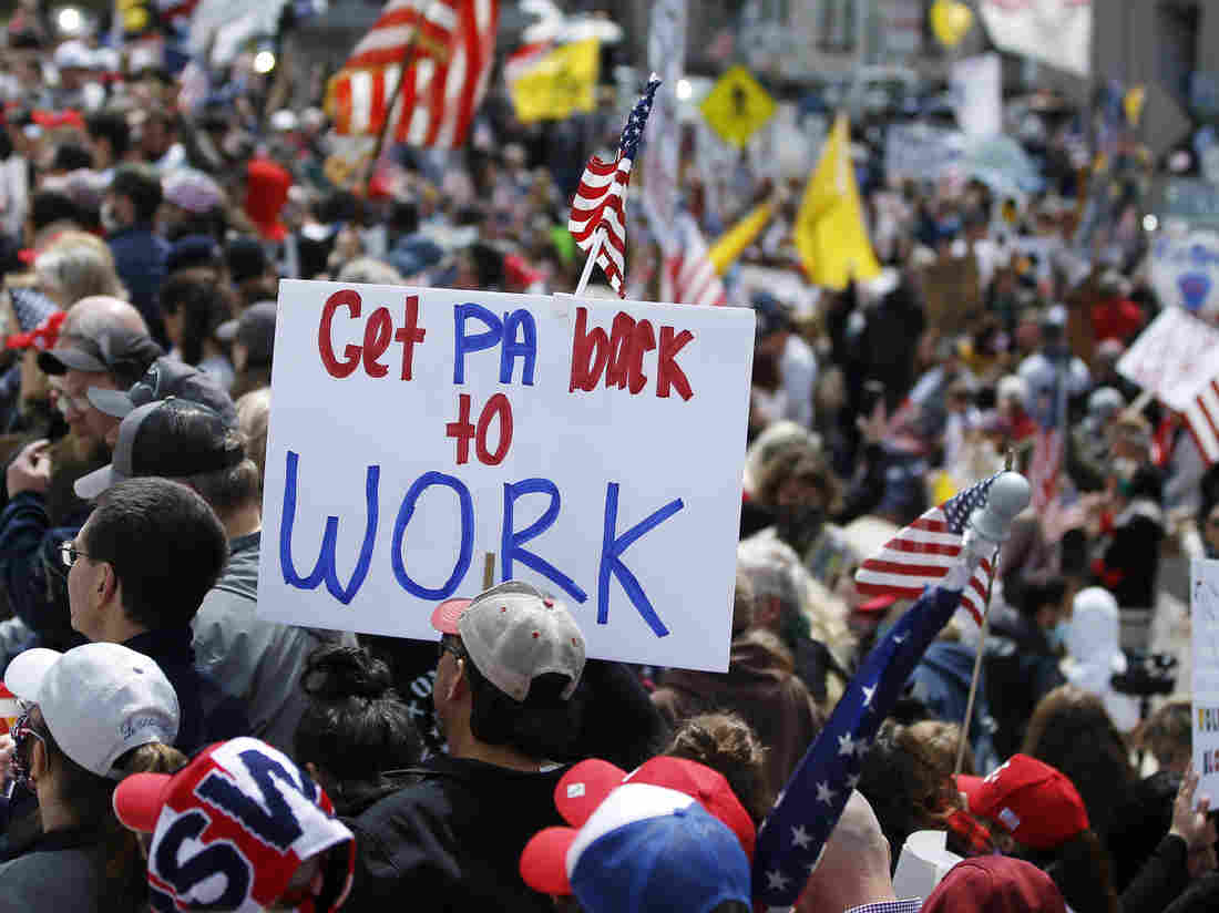 Anti-Quarantine Protest Draws Crowd In Harrisburg, Pa., But
Gov. Keeps Stay-Home Plan 1
