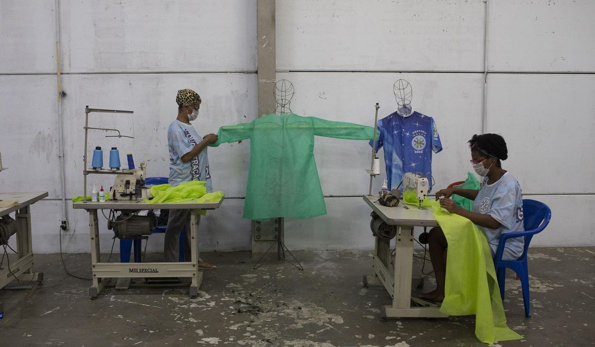 Rio samba schools start sewing scrubs in coronavirus effort 1
