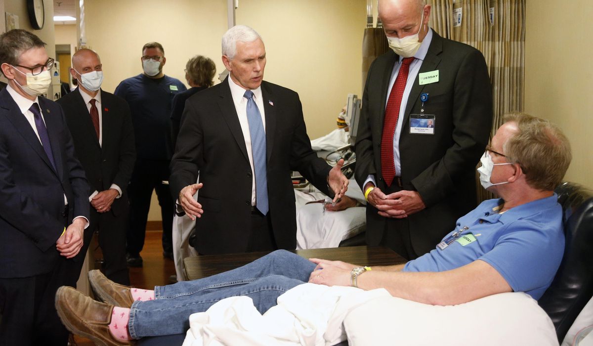 Pence lauds Minnesota's COVID-19 fight in Mayo Clinic
visit 1