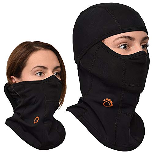 Balaclava by GearTOP | Best Full Face Mask | Premium Ski Mask - Neck Warmer for Motorcycle and Cycling, Black