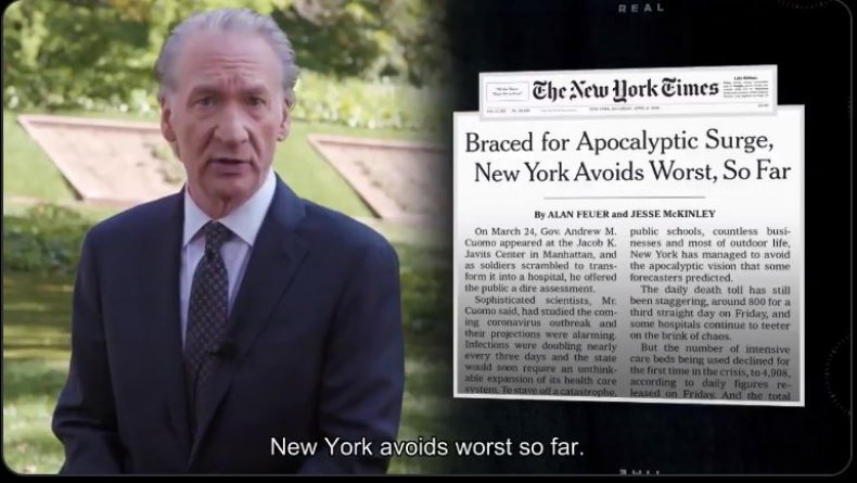 Bill Maher Rips News Media for 'Apocalyptic' Coronavirus
Coverage: 'Don't Hope-Shame Me' 1 Bill Maher Rips News Media for 'Apocalyptic' Coronavirus
Coverage: 'Don't Hope-Shame Me' 1