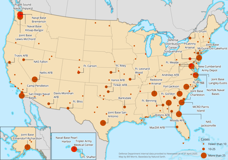 The Complete List of Military Coronavirus Cases By Base, As
Second Navy Ship Faces Major Outbreak 1