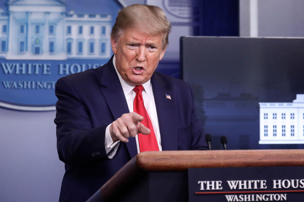 Trump trashes New York Times and ‘so fake’ media, plays hits-reel at coronavirus briefing 1