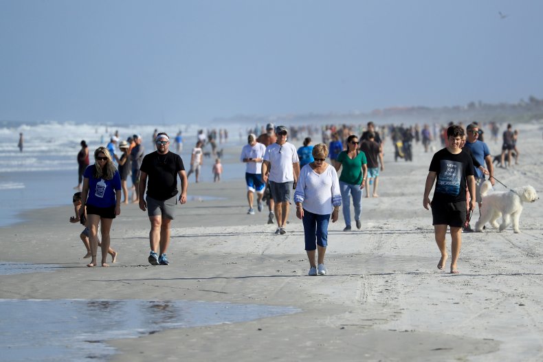 #FloridaMorons Trends as People Flock to the Beach after
Coronavirus Restrictions Lifted in Parts of the State 1
