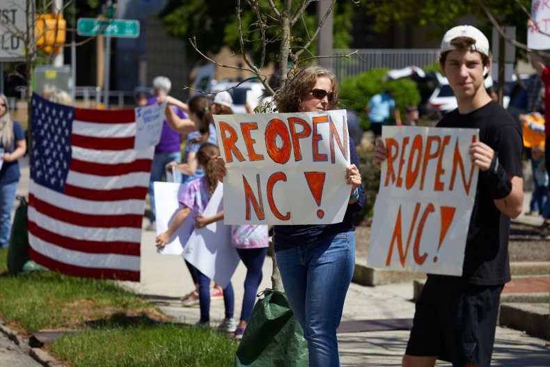 North Carolina Holds Lockdown Protest After State Records
Highest Single-Day Coronavirus Deaths 1