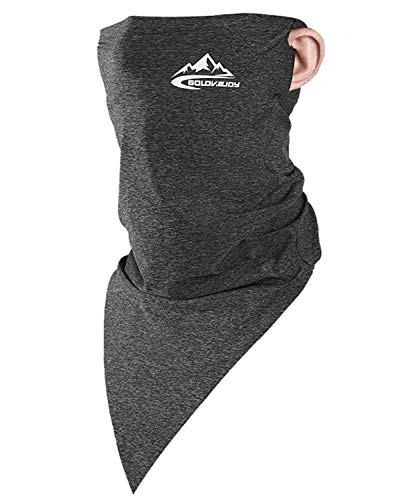 Neck Gaiter Face Mask Shield Scarf - Dark Grey - Long