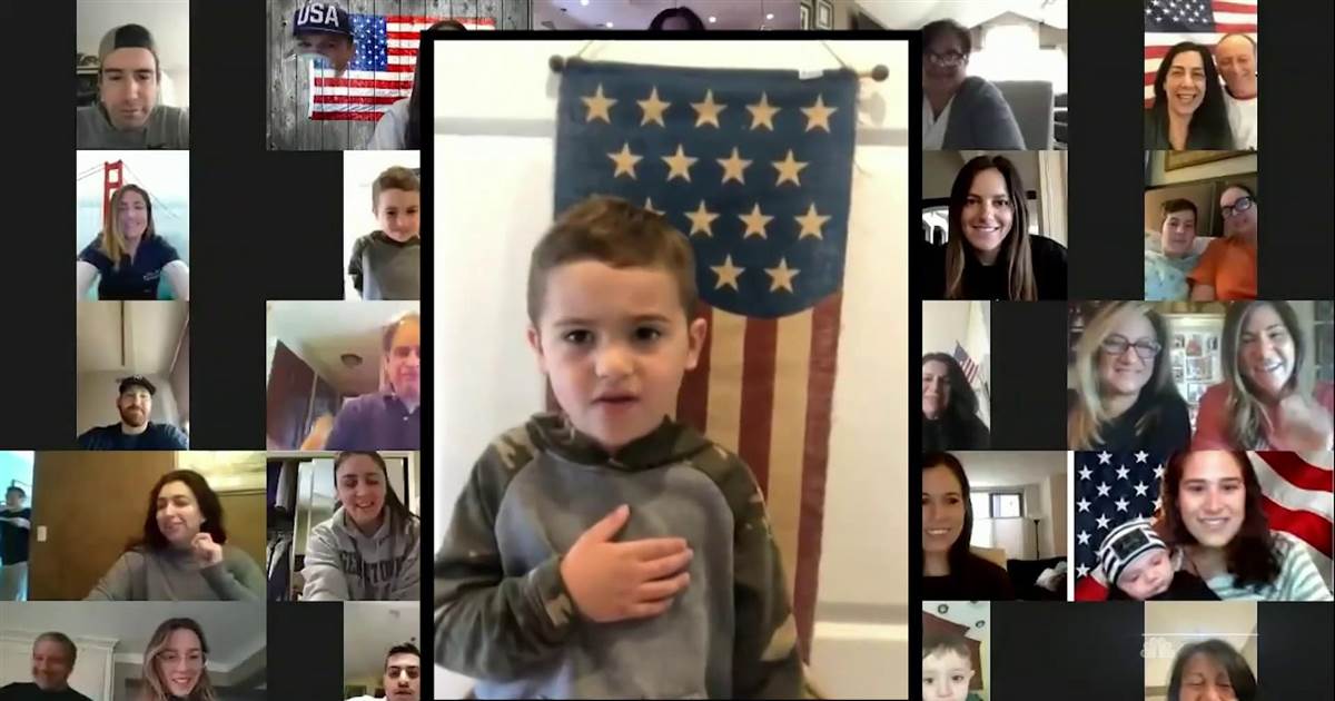 4-year-old inspires with daily Pledge of Allegiance video
call amid coronavirus pandemic 1