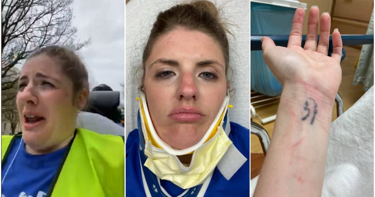 VIDEO: Woman Brutalized and Hauled Out of Michigan Capitol
by Security for Protesting Quarantine 1