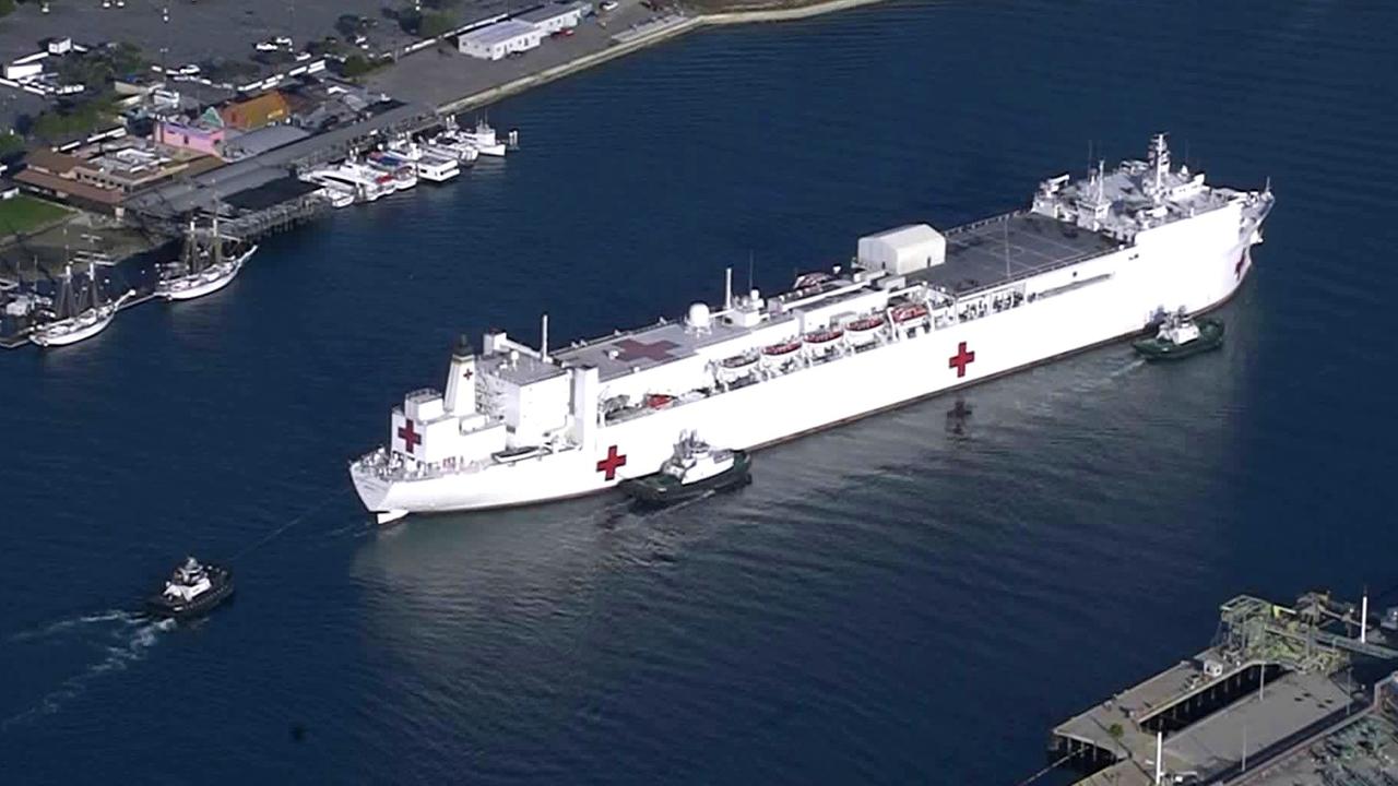 Navy's Mercy Hospital Ship Off L.A. Now Battling Serious COVID-19 Outbreak Among Crew 1