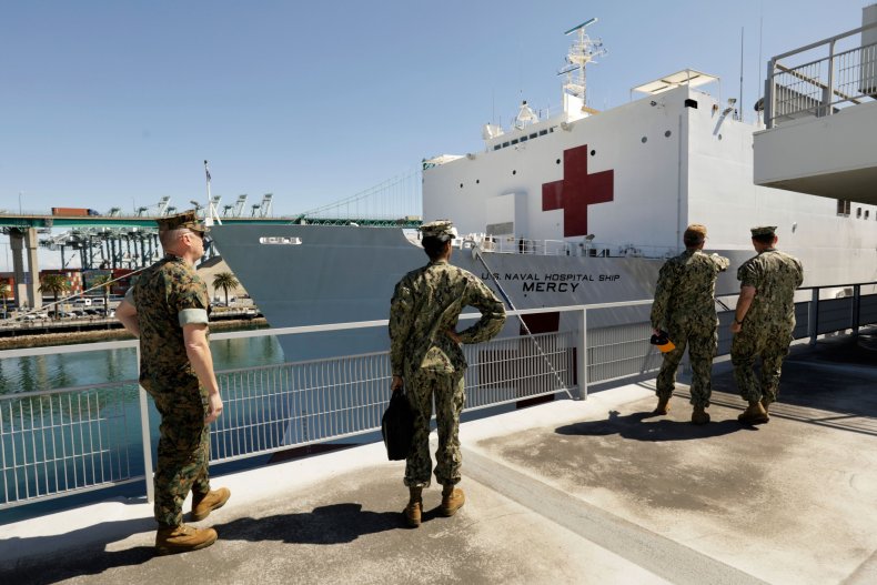 USNS Mercy Crew Member Tests Positive for Coronavirus While Hospital Ship Docked in Los Angeles 1 USNS Mercy Crew Member Tests Positive for Coronavirus While Hospital Ship Docked in Los Angeles 1