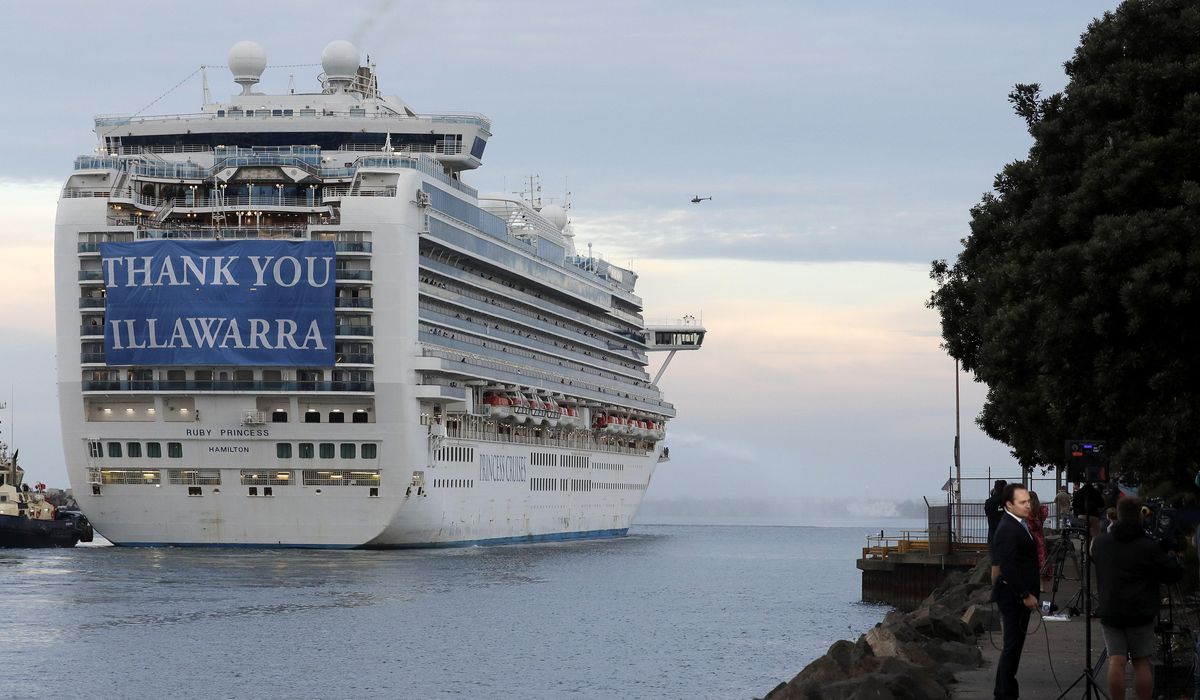 Coronavirus cruise ship leaves Australian port 1