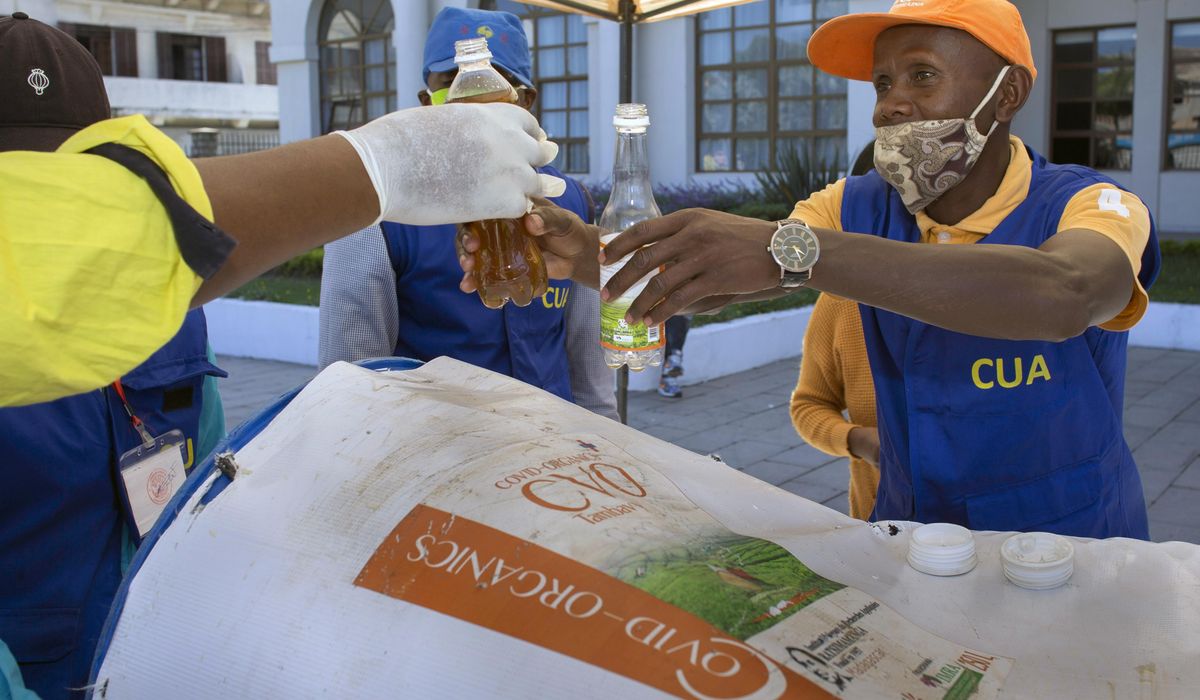Madagascar's president touts herbal drink against
COVID-19 1