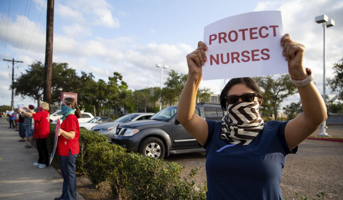 Nurses union protests coronavirus readiness at hospitals in Florida, N.C., and Texas 1