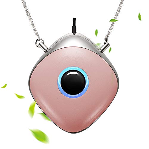 WOOLALA Wearable Air Purifier Necklace Personal Air Cleaner Around Neck Negative Ion Generator for Travel Office 28Hours Long Battery Life …