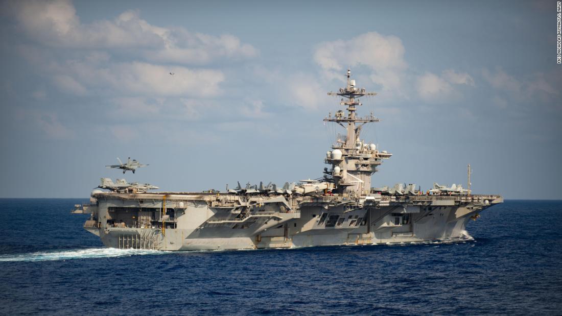 Small number of sailors test positive for coronavirus on
aircraft carrier that previously had Covid outbreak 1
