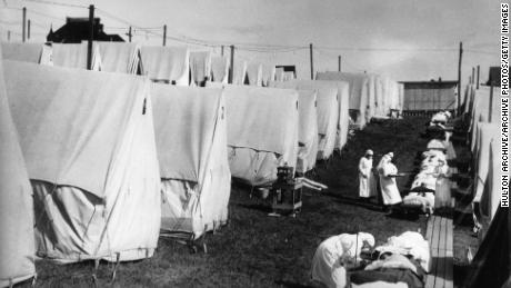Deaths during the coronavirus surge in New York City recall
the peak of the 1918 flu pandemic 1