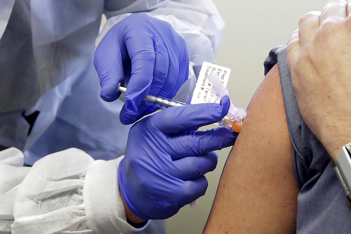 Politics could dictate who gets a coronavirus
vaccine 1