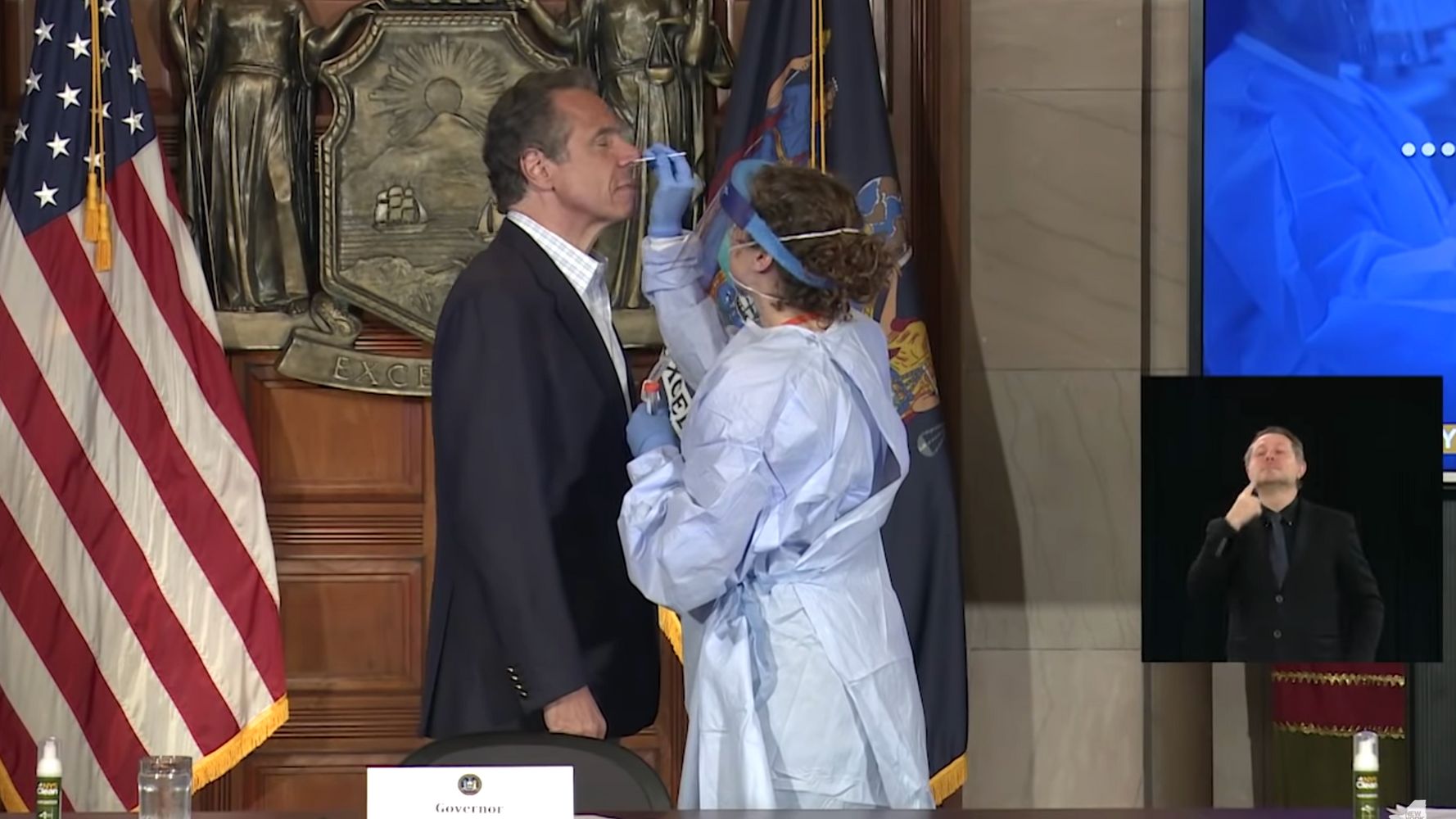 Gov. Andrew Cuomo Gets Tested For Coronavirus During Live
Briefing 1