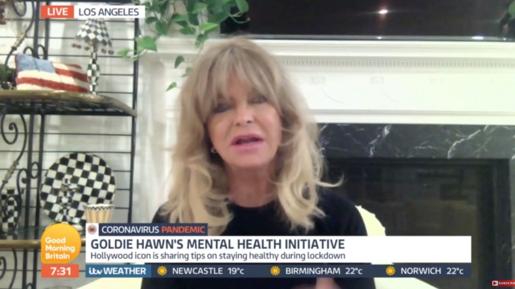 Goldie Hawn Says Coronavirus Sadness Makes Her Cry ‘3 Times
A Day’ 1
