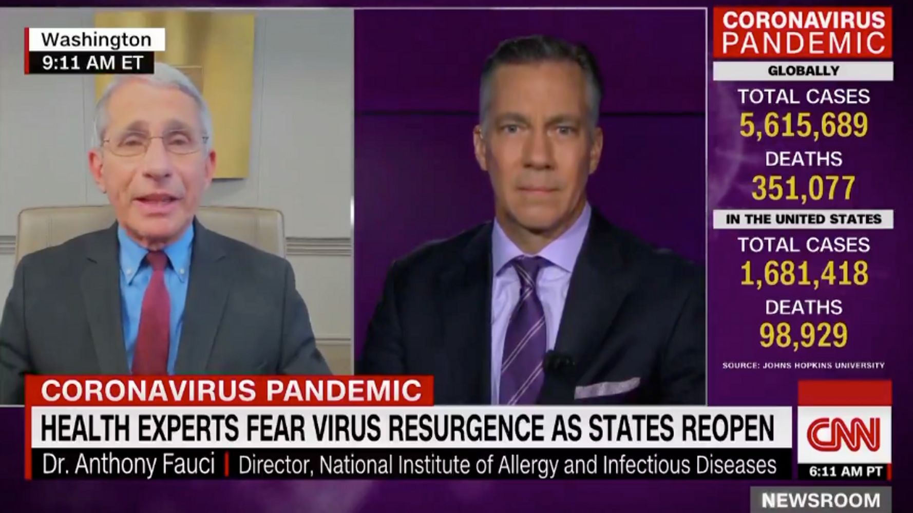 Fauci Says Coronavirus Second Wave ‘Is Not Inevitable,’
Stresses CDC Guidelines 1