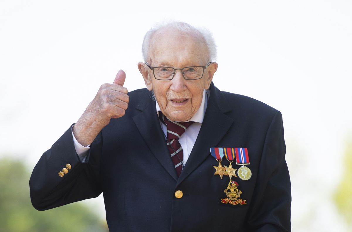 100-year-old British war veteran Capt. Tom Moore to be
knighted after raising almost £33M for coronavirus aid 1 100-year-old British war veteran Capt. Tom Moore to be
knighted after raising almost £33M for coronavirus aid 1