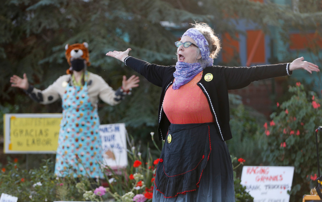 Photos: Raging Grannies Action League breaks out into songs
about coronavirus 1